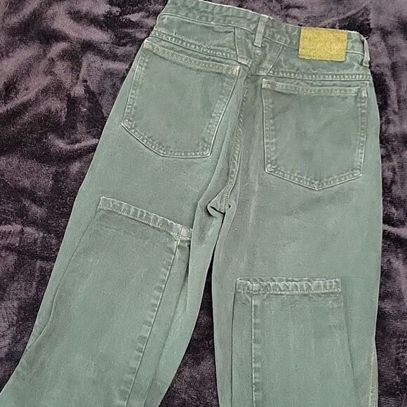 Marithe Francois Girbaud Vintage Denim Jeans Size 3/4 Forest Green - Picture 5 of 7